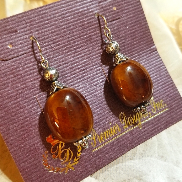 NEW Premier Designs Glazed Pottery Bead Dangle Earrings - Picture 3 of 5